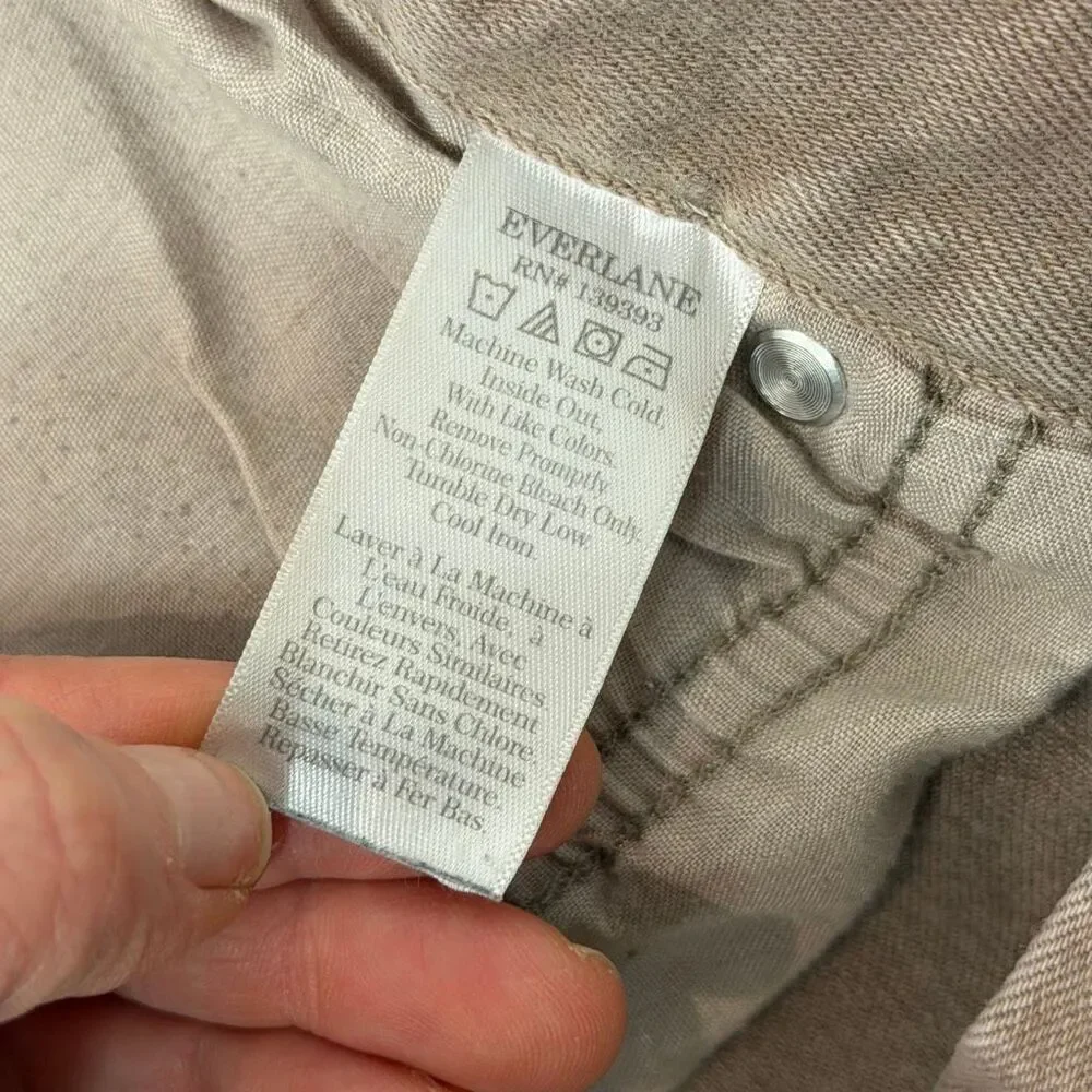 Everlane Jeans Mens 32x32 Brown tan Denim Organic Cotton Straight Leg Slim Fit‎